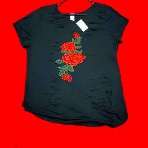 New 2x cut rose top